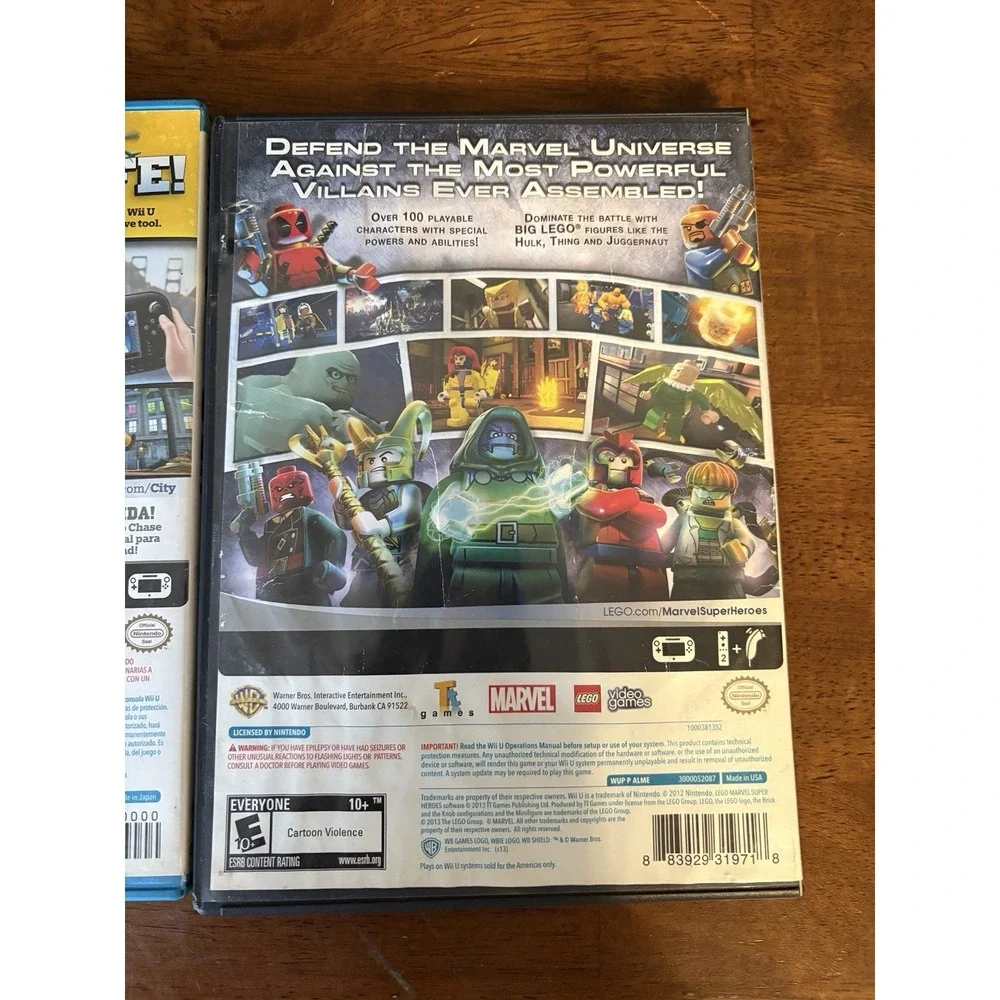 LEGO City: Undercover & Lego Marvel : Super Heros - Nintendo Wii U - No Manuals - Picture 3 of 5
